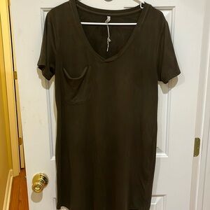 Soft Suede T-Shirt Dress